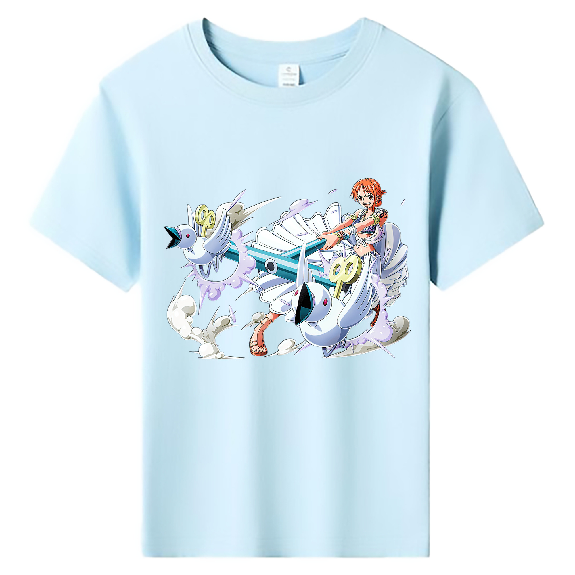 （画像用） ワンピース ナミ ONE PIECE Nami 綿100％キッズTシャツ（フロントプリント）